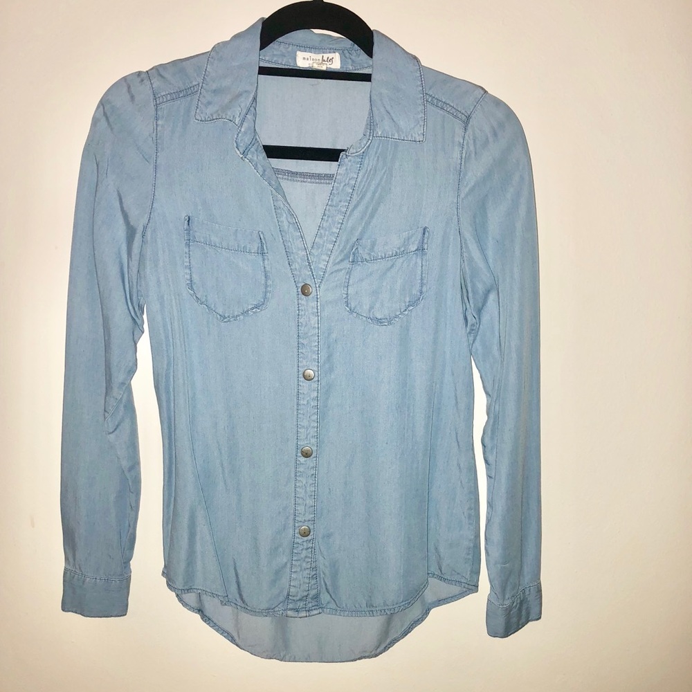 Tencel Denim Long-sleeve Shirt